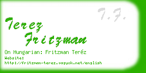 terez fritzman business card